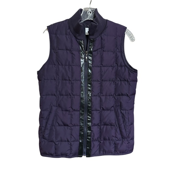 Charter Club Jackets & Blazers - Charter Club Quilted Down Feather Vest Purple Zip Front Puffer Women's Small